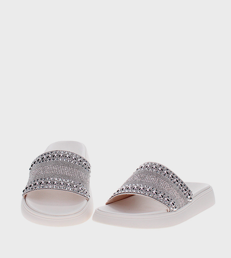 Embellished Open Toe Comfort Sandals