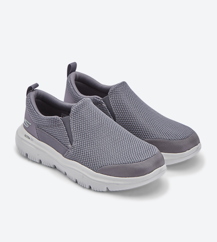 Go Walk Evolution Ultra Impeccable Round Toe Slip-Ons - Grey