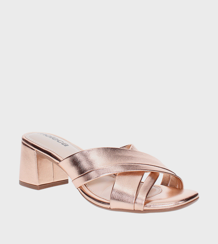 FELIX Criss-Cross Strap Block Heel Sandals