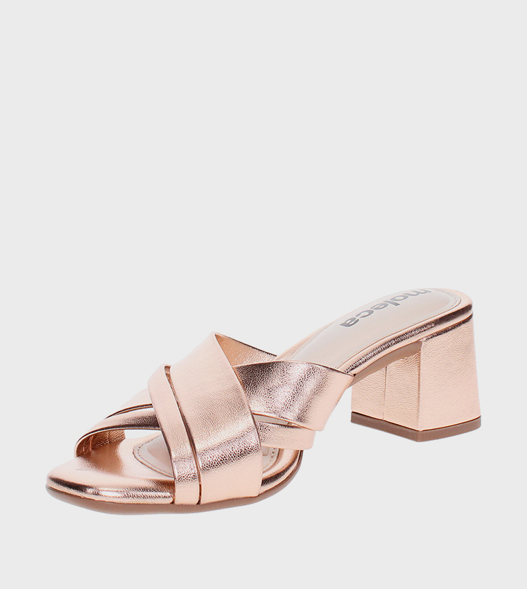 FELIX Criss-Cross Strap Block Heel Sandals