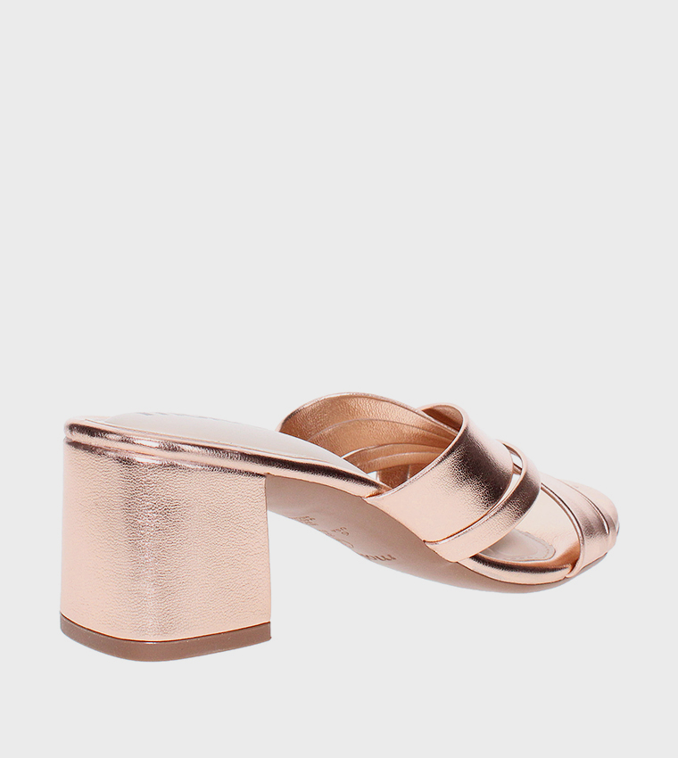 FELIX Criss-Cross Strap Block Heel Sandals