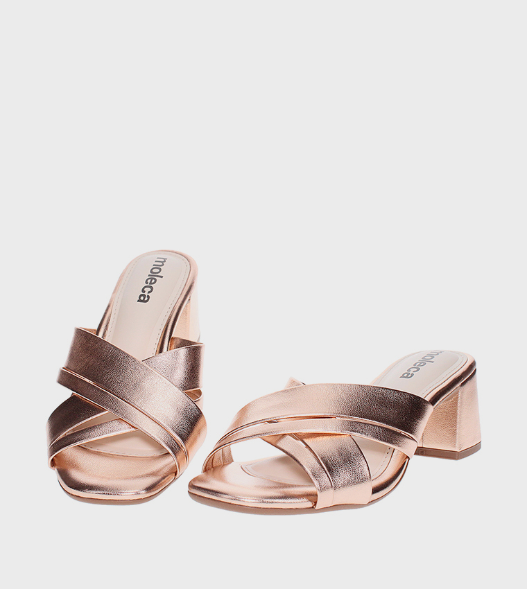 FELIX Criss-Cross Strap Block Heel Sandals