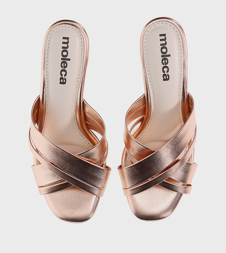 FELIX Criss-Cross Strap Block Heel Sandals