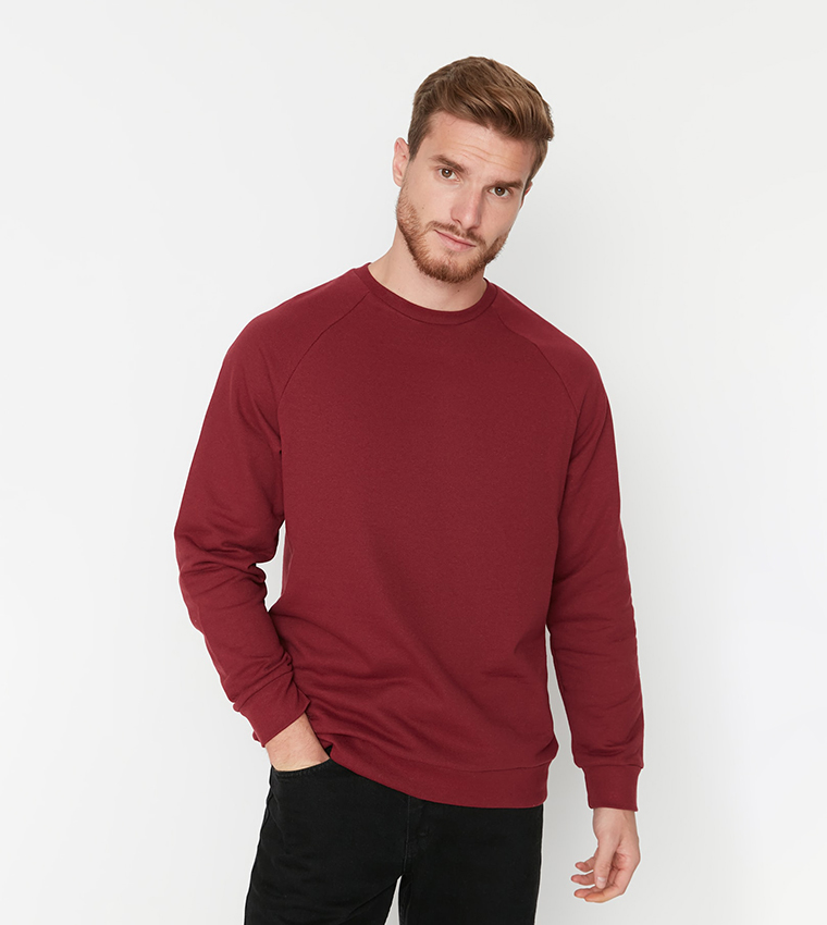 Basic Raglan Sleeves Oversized Sweatshirt