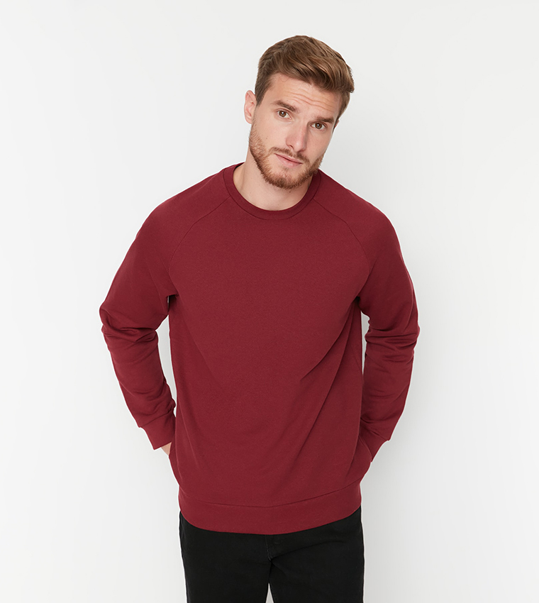 Basic Raglan Sleeves Oversized Sweatshirt