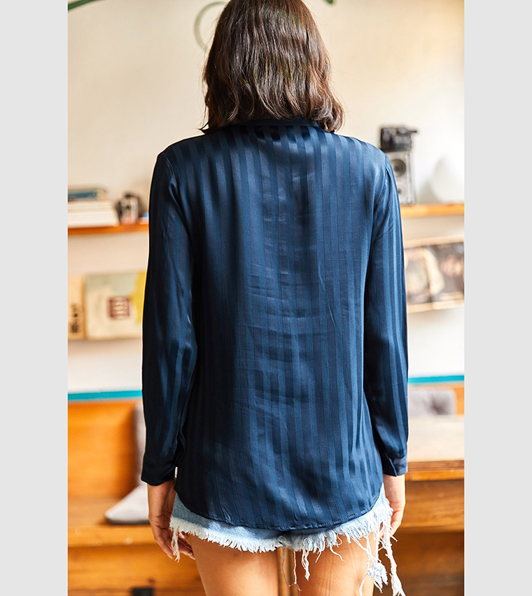 Jacquard Satin Viscose Woven Shirt