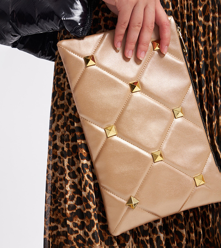 Stone Embellished Clutch 