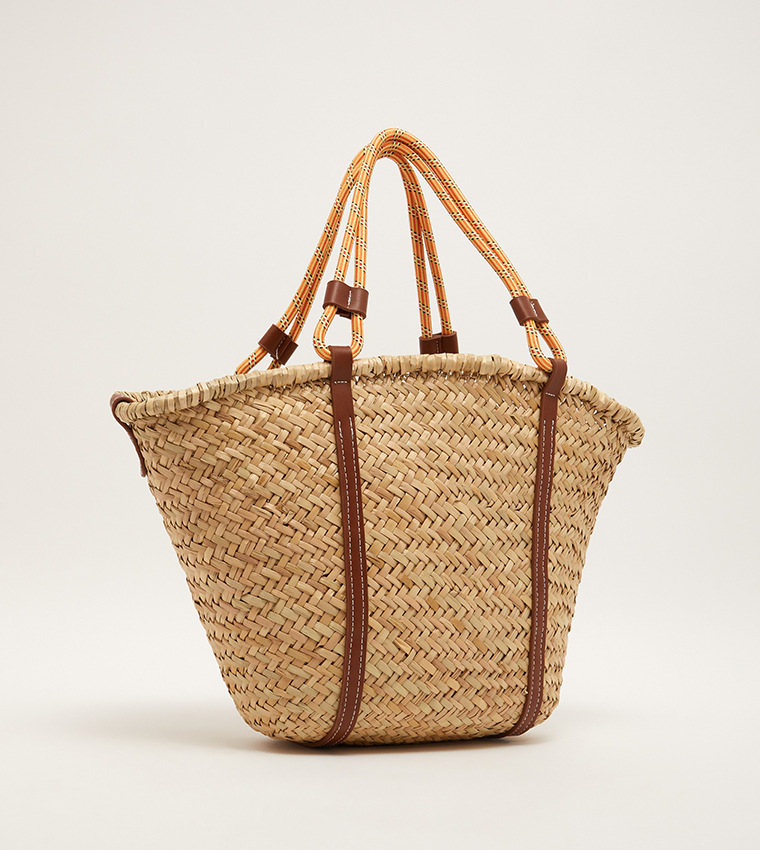 Basket weave cheap tote bags