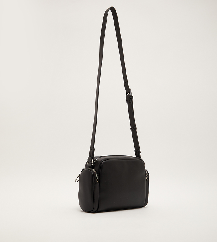 Buy Parfois Logo Detail Zip Closure Crossbody Bag In Black 6thStreet UAE