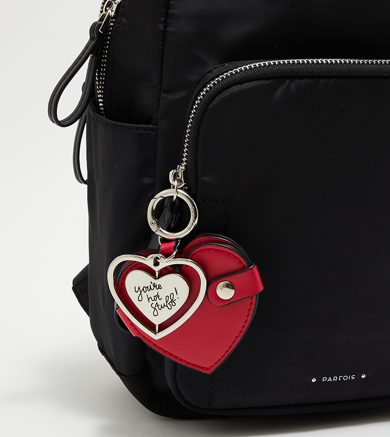 バッグ Remember. LOGO&HEART CHARM RUCKSACK Jaycee Medium Embellished Signature Logo Backpack | Michael