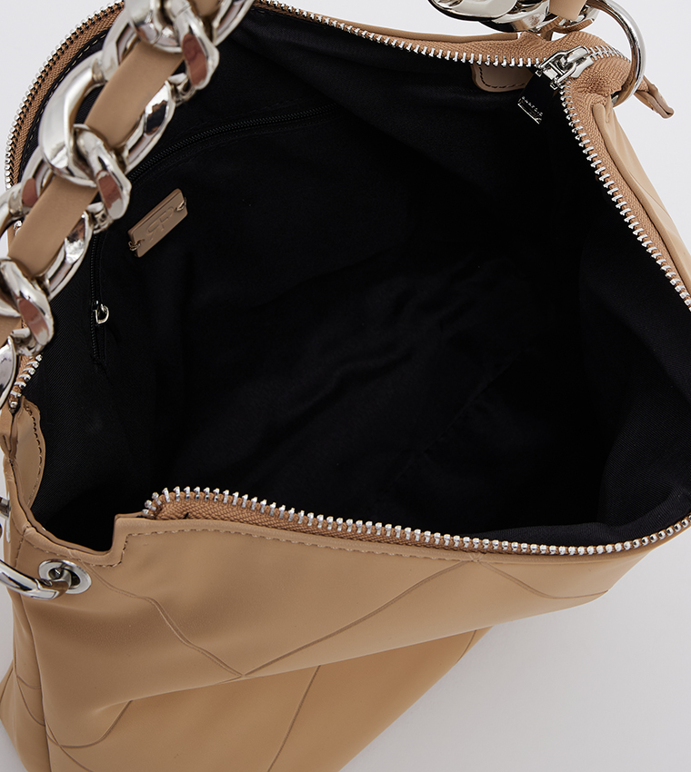 حقيبة كتف بحزام بسحاب 