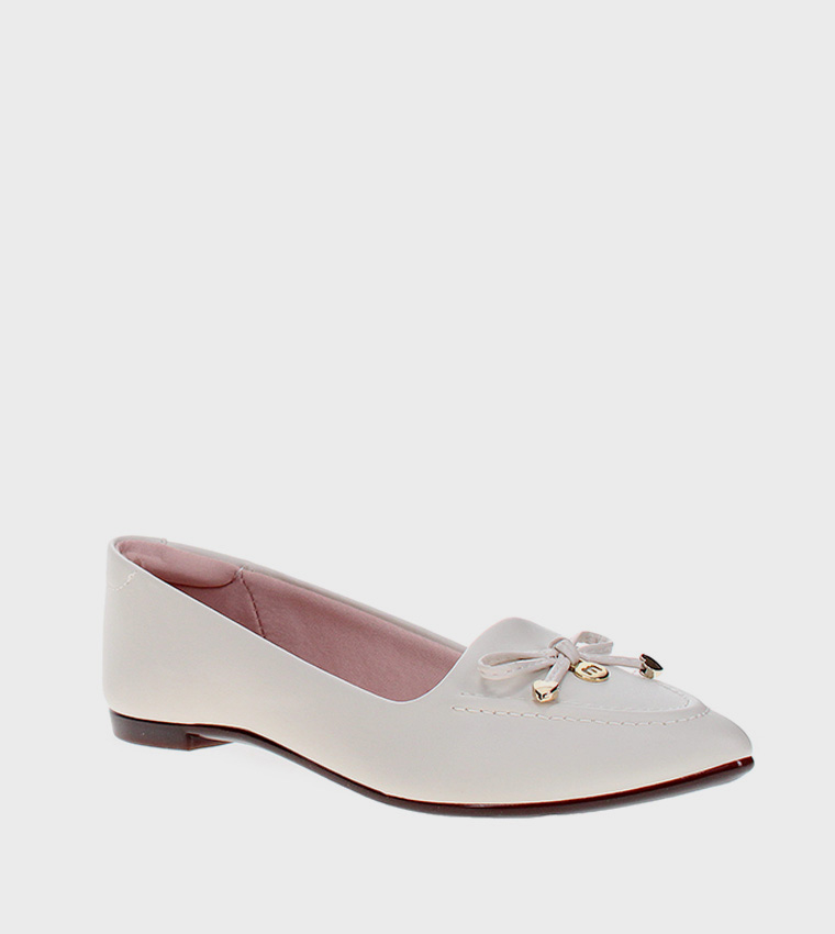 Bow Detail Pointed Toe Ballerinas
