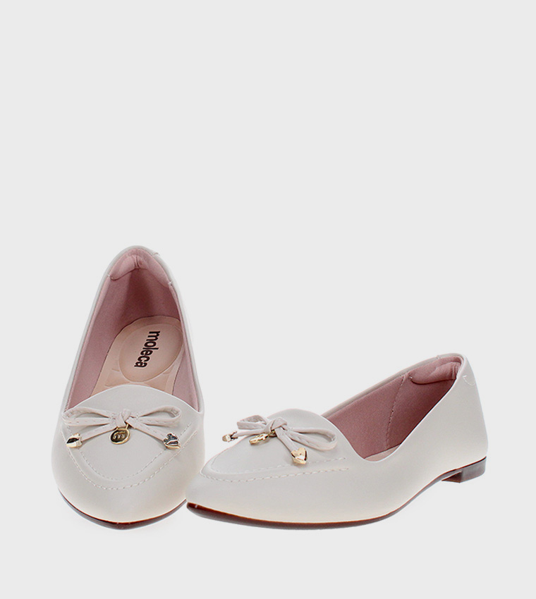 Bow Detail Pointed Toe Ballerinas