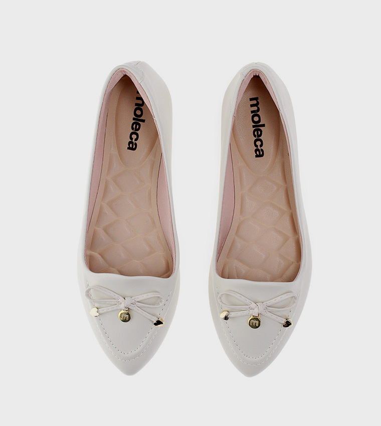 Bow Detail Pointed Toe Ballerinas