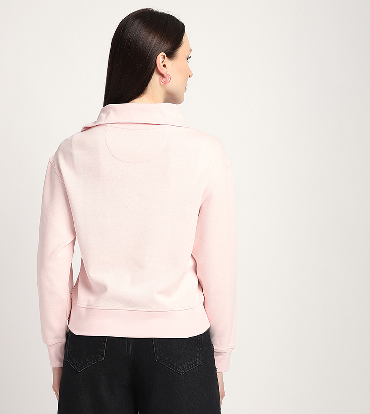 Long Sleeves Half Zip Sweatshirt