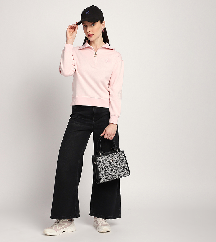 Long Sleeves Half Zip Sweatshirt