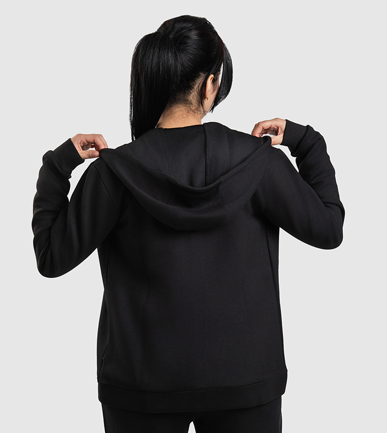 Logo Embroidered Hooded Jacket