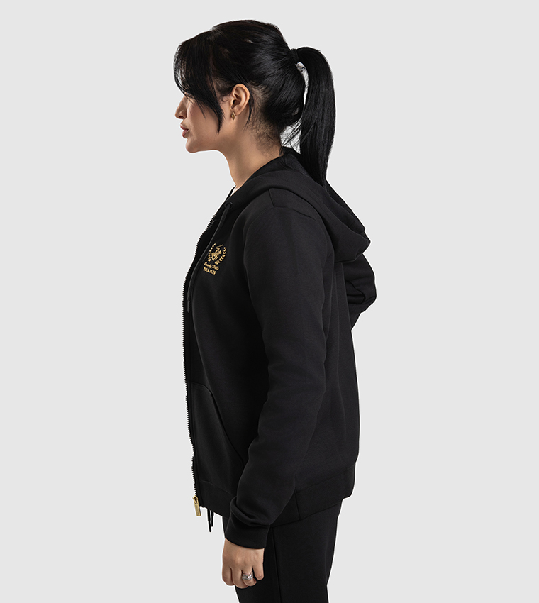 Logo Embroidered Hooded Jacket