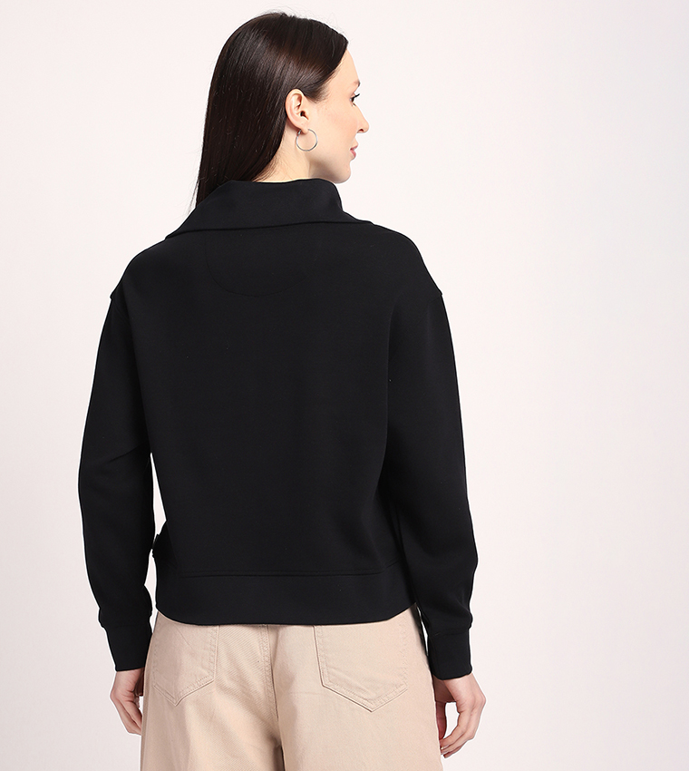 سويتشيرت نصف سحاب كم طويل