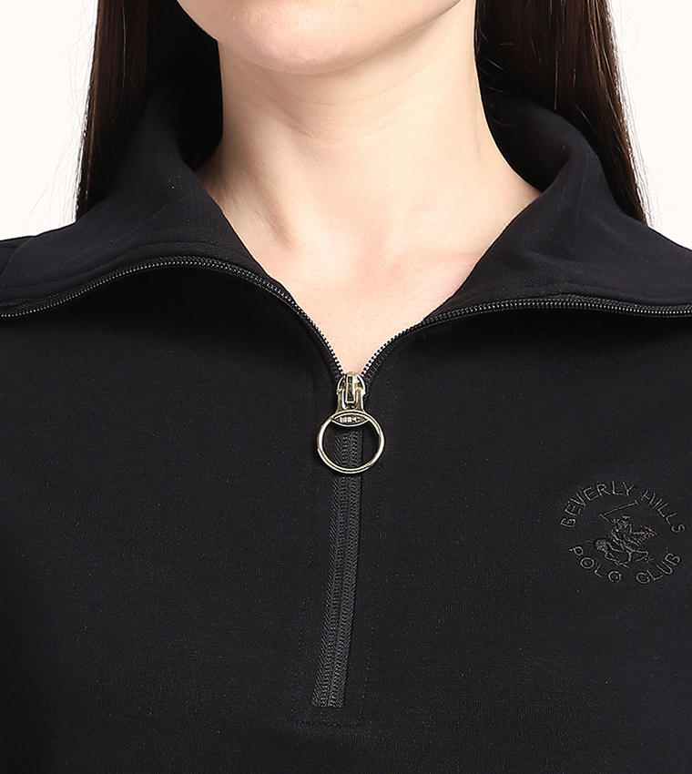 سويتشيرت نصف سحاب كم طويل