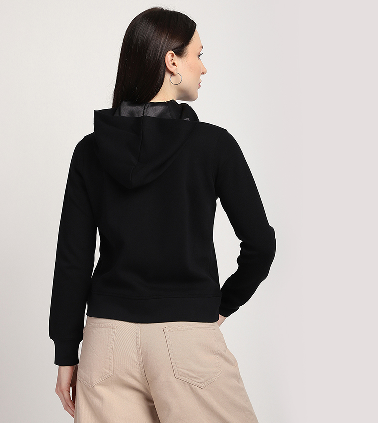 Logo Embroidered Long Sleeves Bomber Jacket