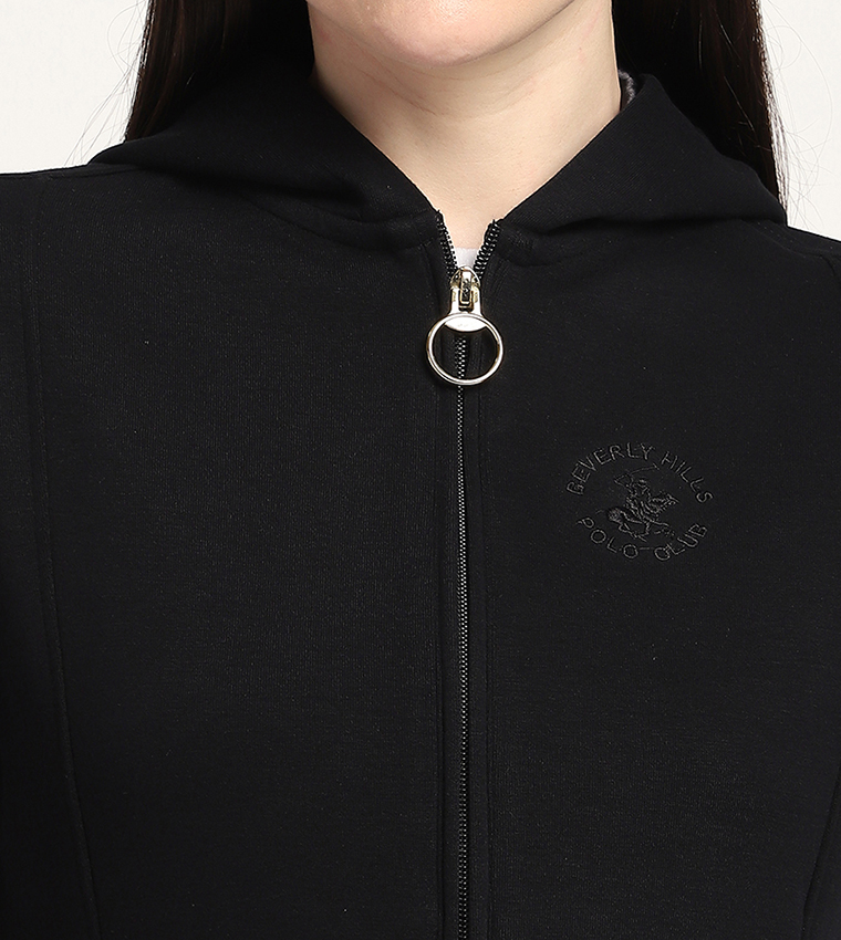 Logo Embroidered Long Sleeves Bomber Jacket