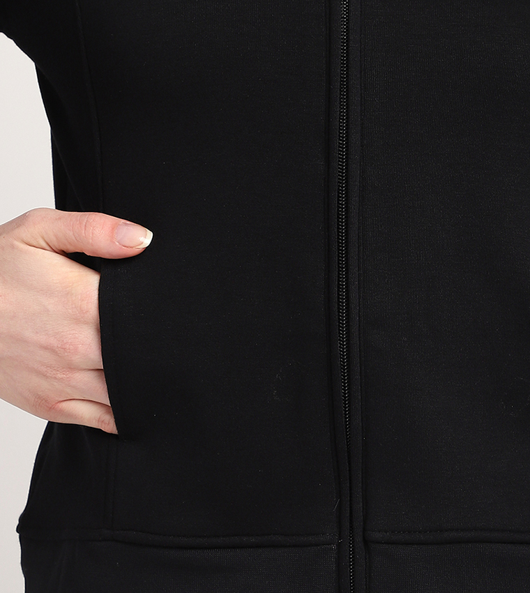 Logo Embroidered Long Sleeves Bomber Jacket