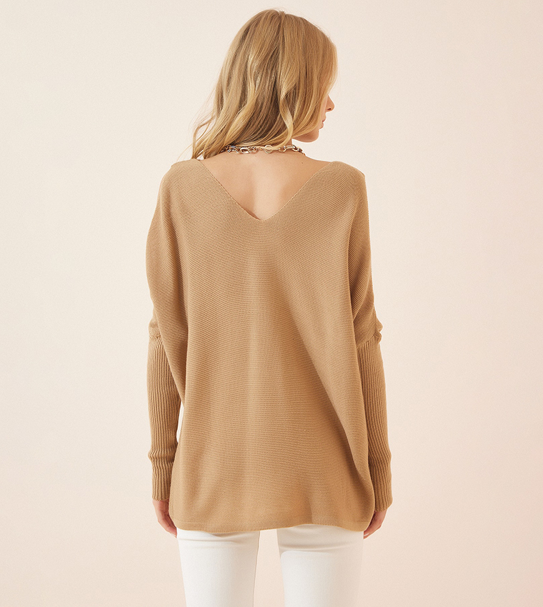 Oversized cold clearance shoulder sweater