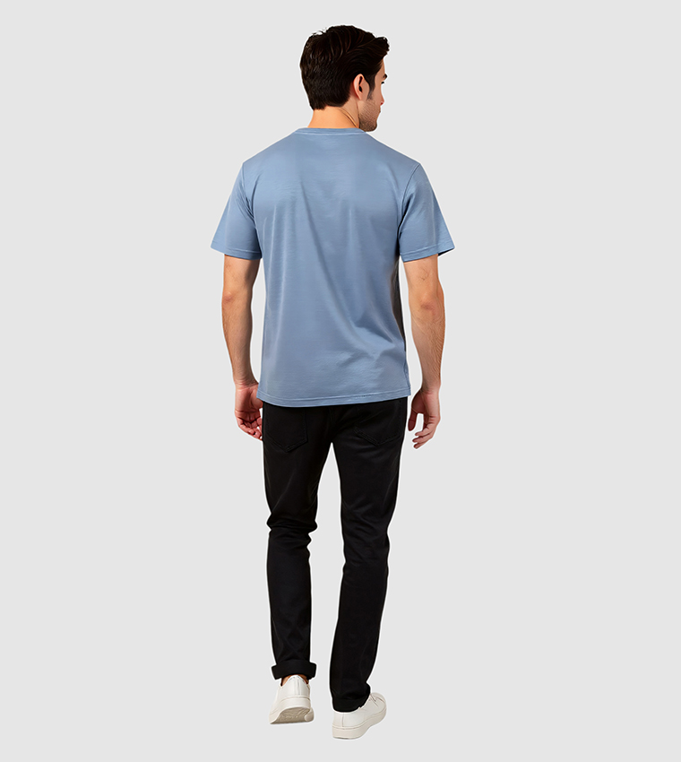 Pocket Detail Short Sleeves Stretch T-Shirt