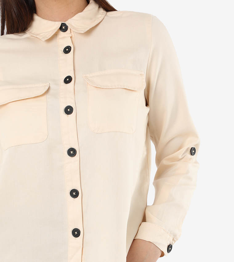 ONLVEGA Long Sleeve Shirt Woven Grey