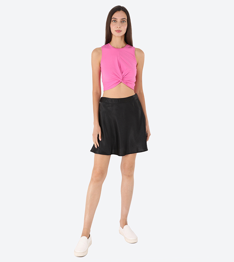 Sleeveless Twisted Detail Top