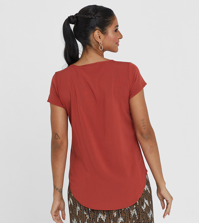 VMBECCA Plain Short Sleeve Top GA