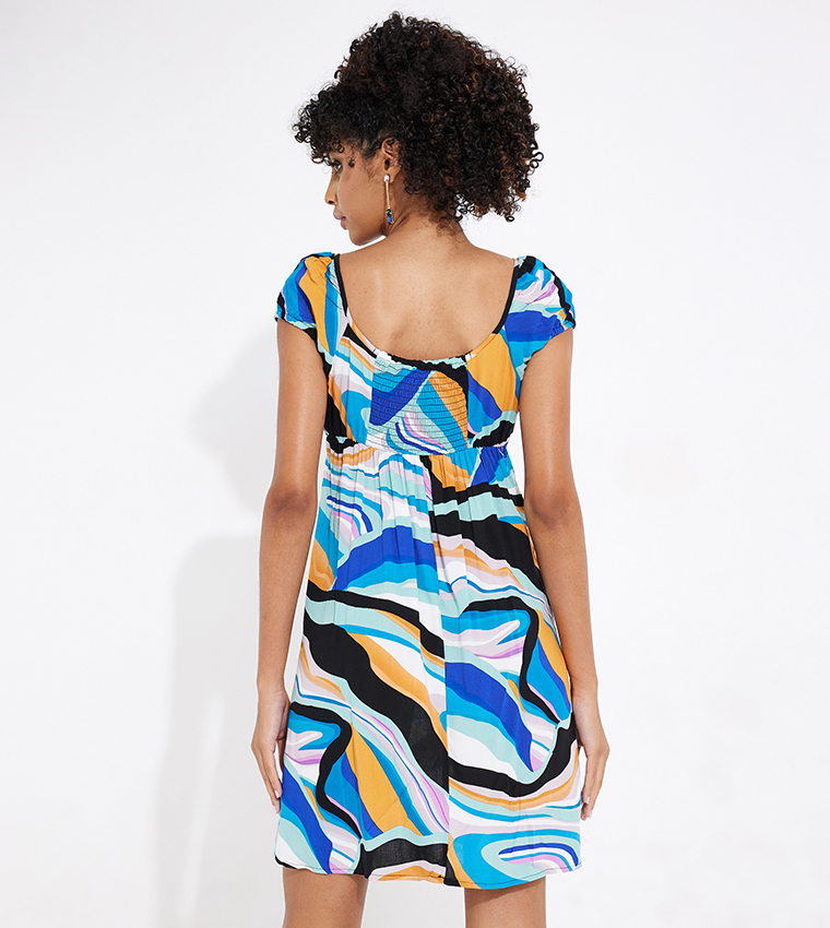 NOVA LIFE Printed Mini Dress
