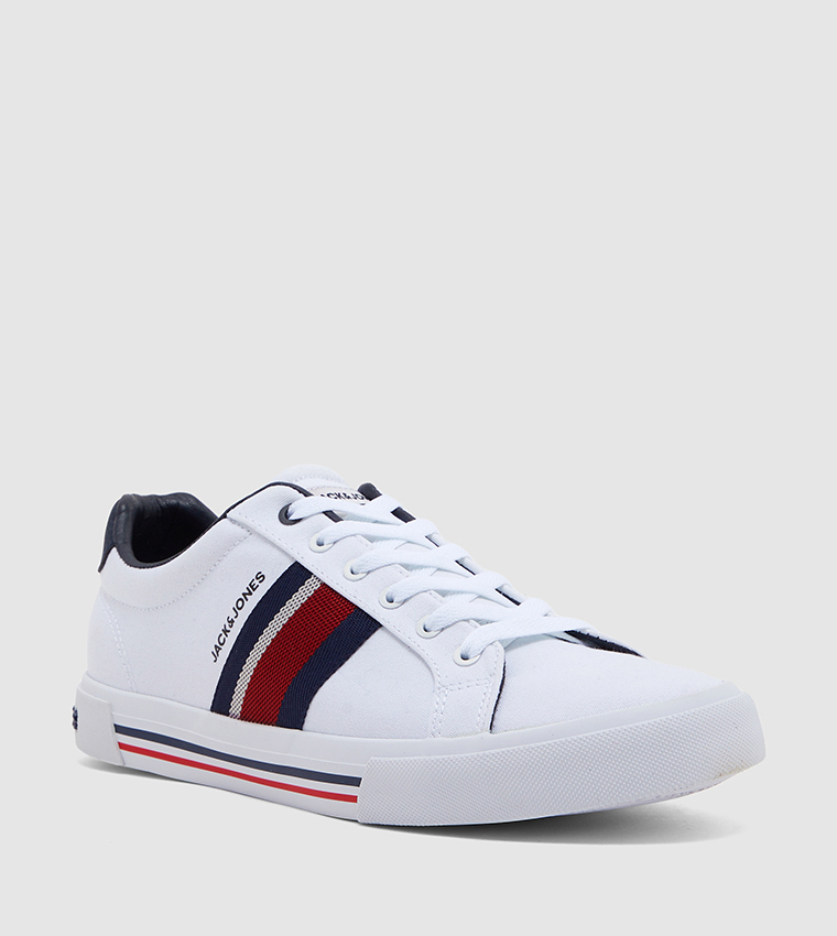 Buy Jack & Jones Lace Up Low Top Sneakers In White | 6thStreet UAE