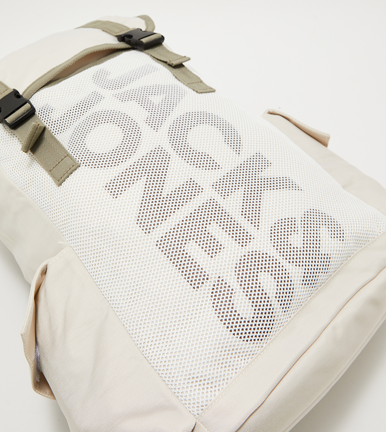 Logo Printed Mesh Backpack
