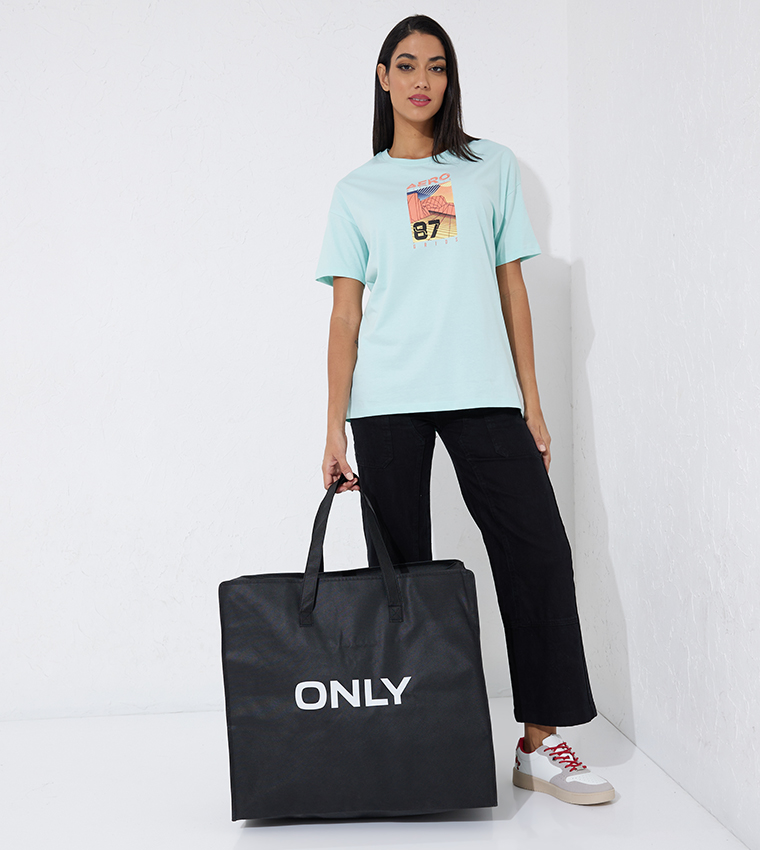Logo Printed Shopper Bag