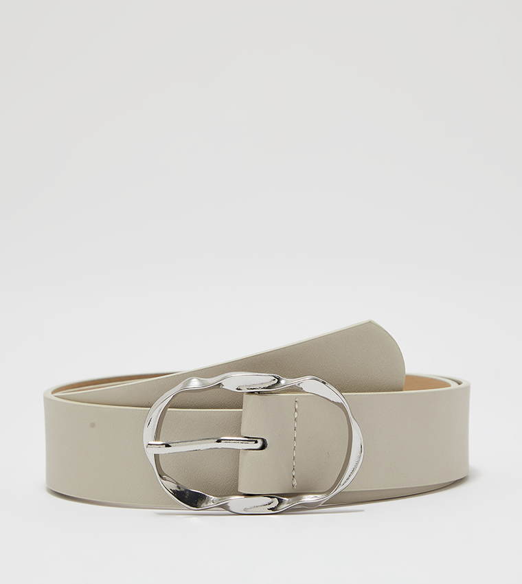 Buy Only Buckle Closure Non Leather Belt In Beige 6thStreet UAE