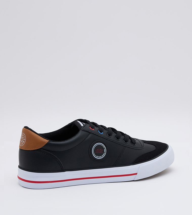 Buy Jack Jones Lace Up Low Top Sneakers In Black 6thStreet Saudi Arabia