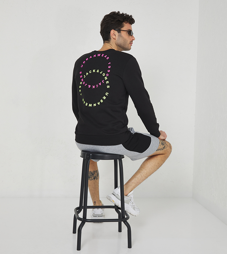 Back-Printed Long Sleeves Sweatshirt