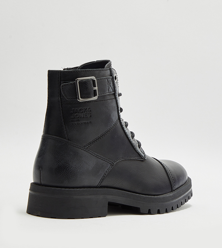 Lace Up High-Top Boots