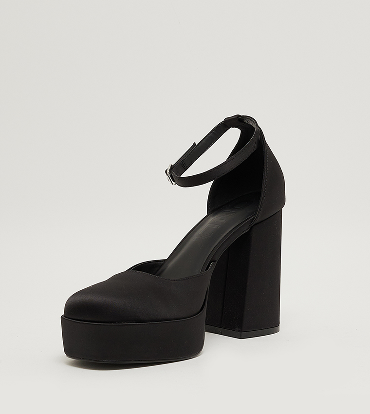 Ankle Strap Platform Heel Pumps