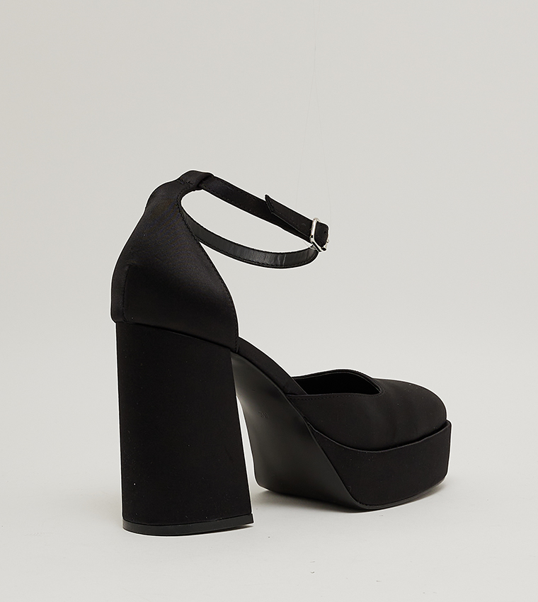 Ankle Strap Platform Heel Pumps