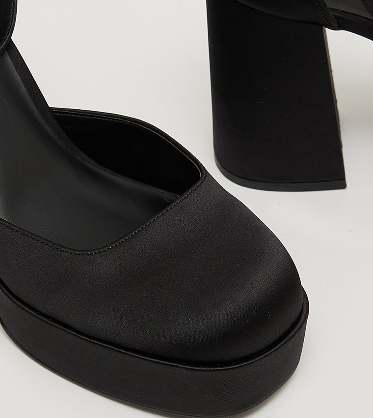 Ankle Strap Platform Heel Pumps