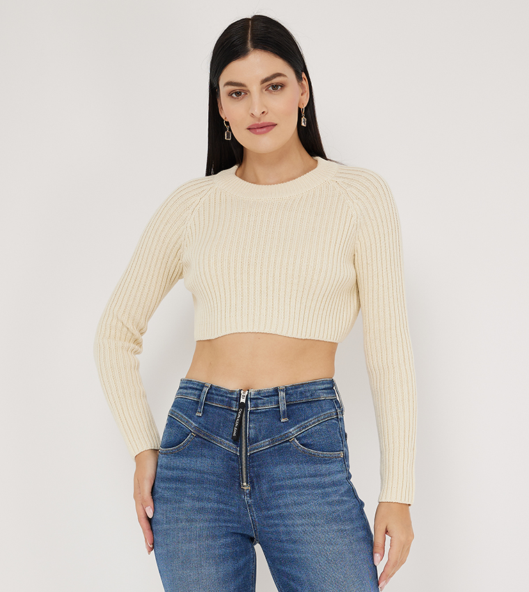 Knitted Cropped Sweater