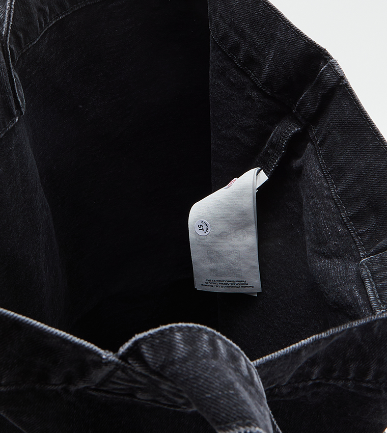 Printed Denim Tote Bag