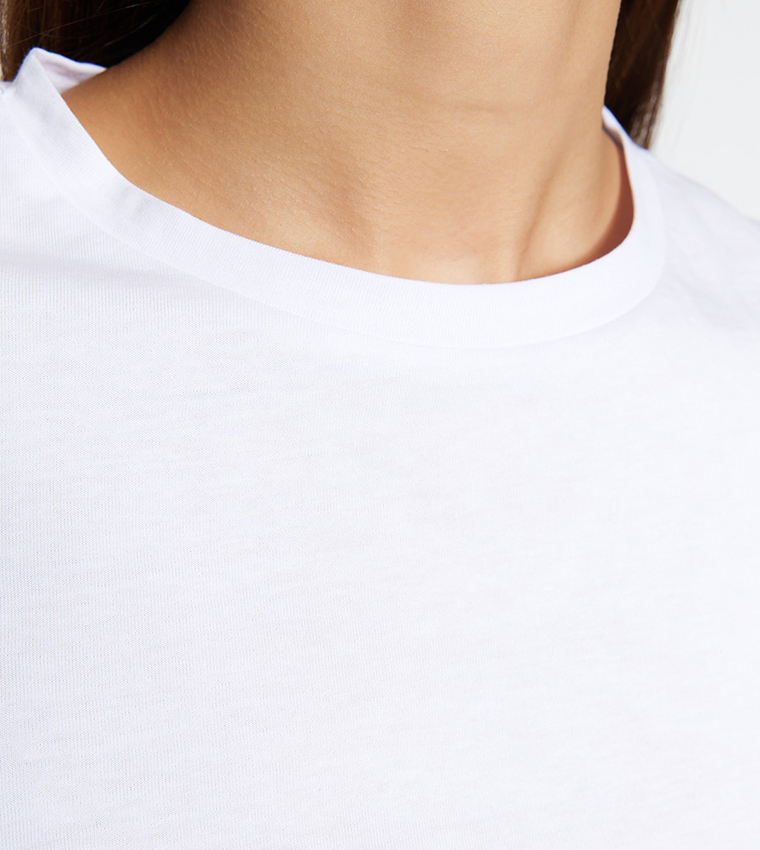 Crew Neck Basic Knitted T-Shirt