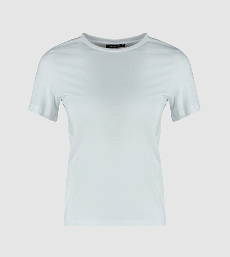 Crew Neck Basic Knitted T-Shirt