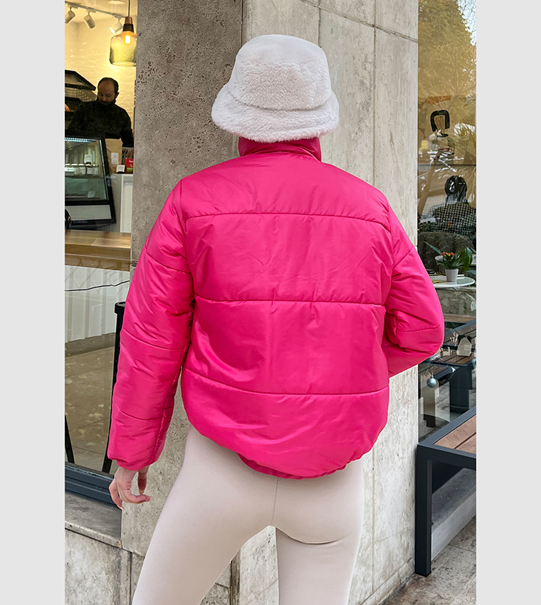 Buy Trend Alacat Stili Quilted Inflatable Puffer Jacket In Fuchsia 6thStreet Oman