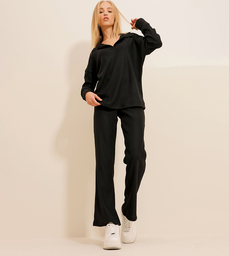 Long Sleeves Top and Bottom Set