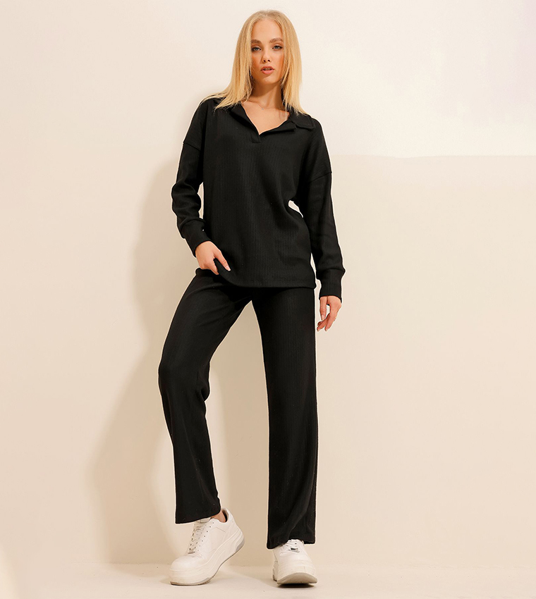 Long Sleeves Top and Bottom Set